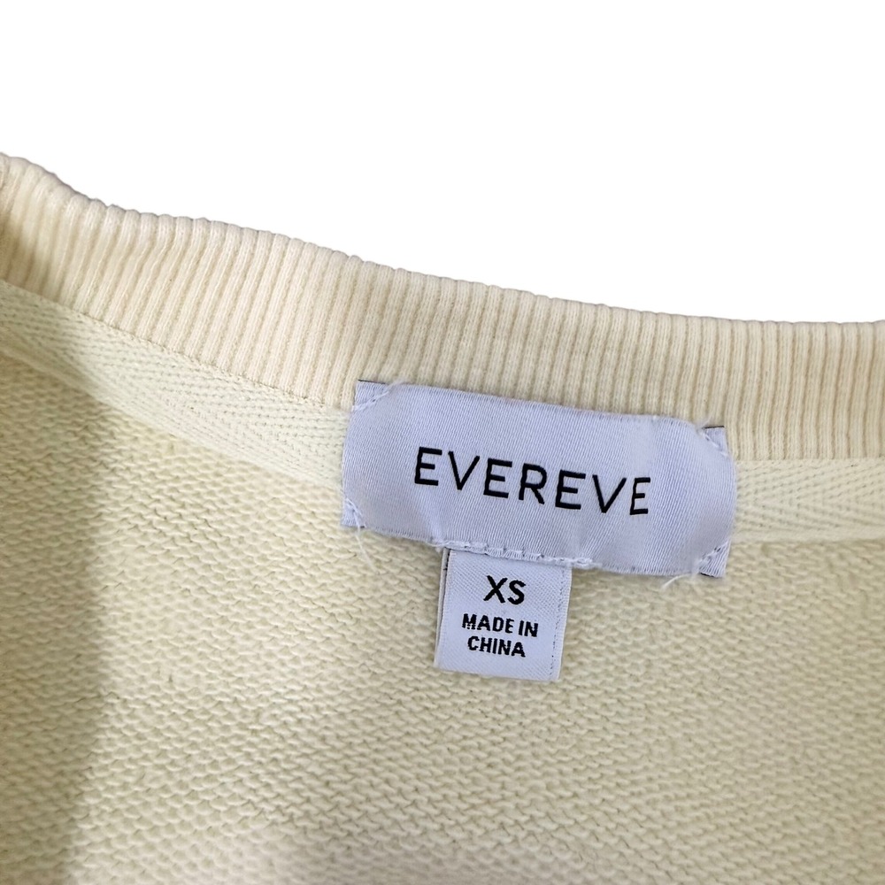 Evereve Cozy Chic Lemon Chiffon French Terry Sweatshirt (XS) Soft Girl Capsule - Picture 9 of 13